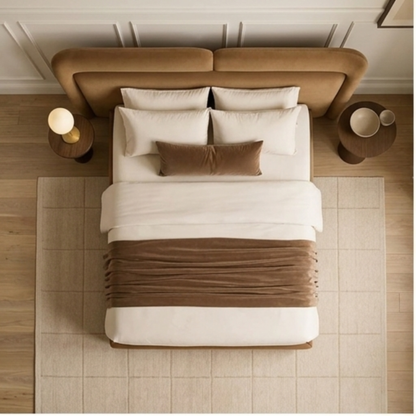 Contemporary Upholstered Platform Bed