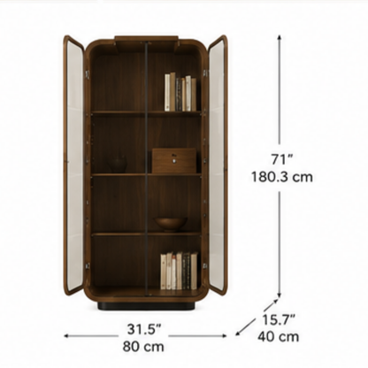 Aria Curved Glass Display Cabinet