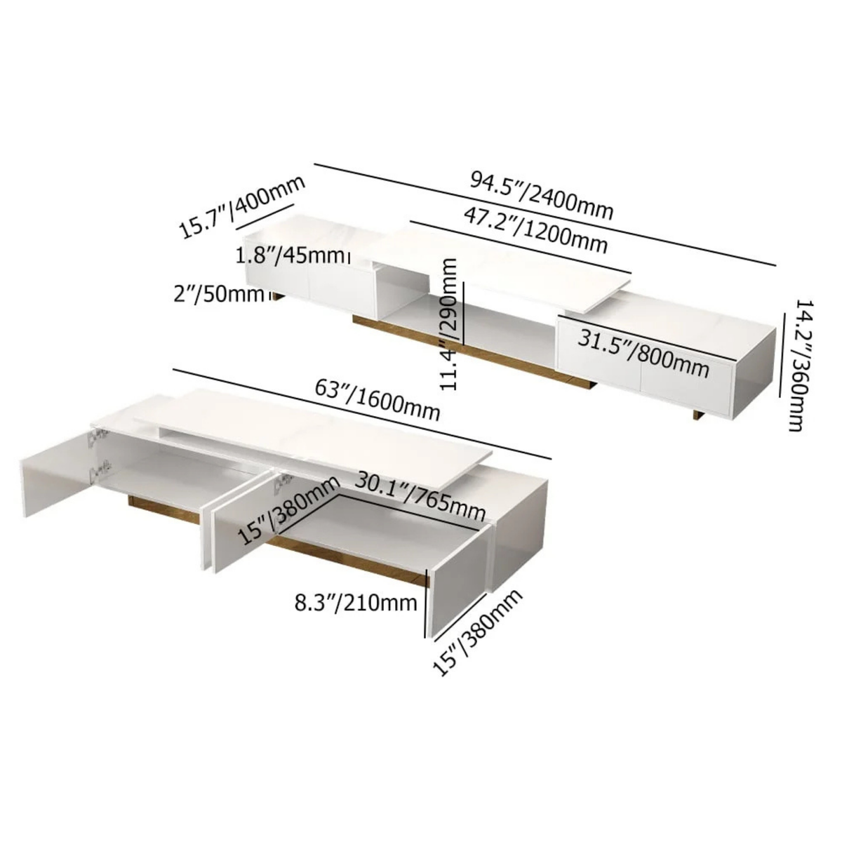 Modern Extendable TV Unit