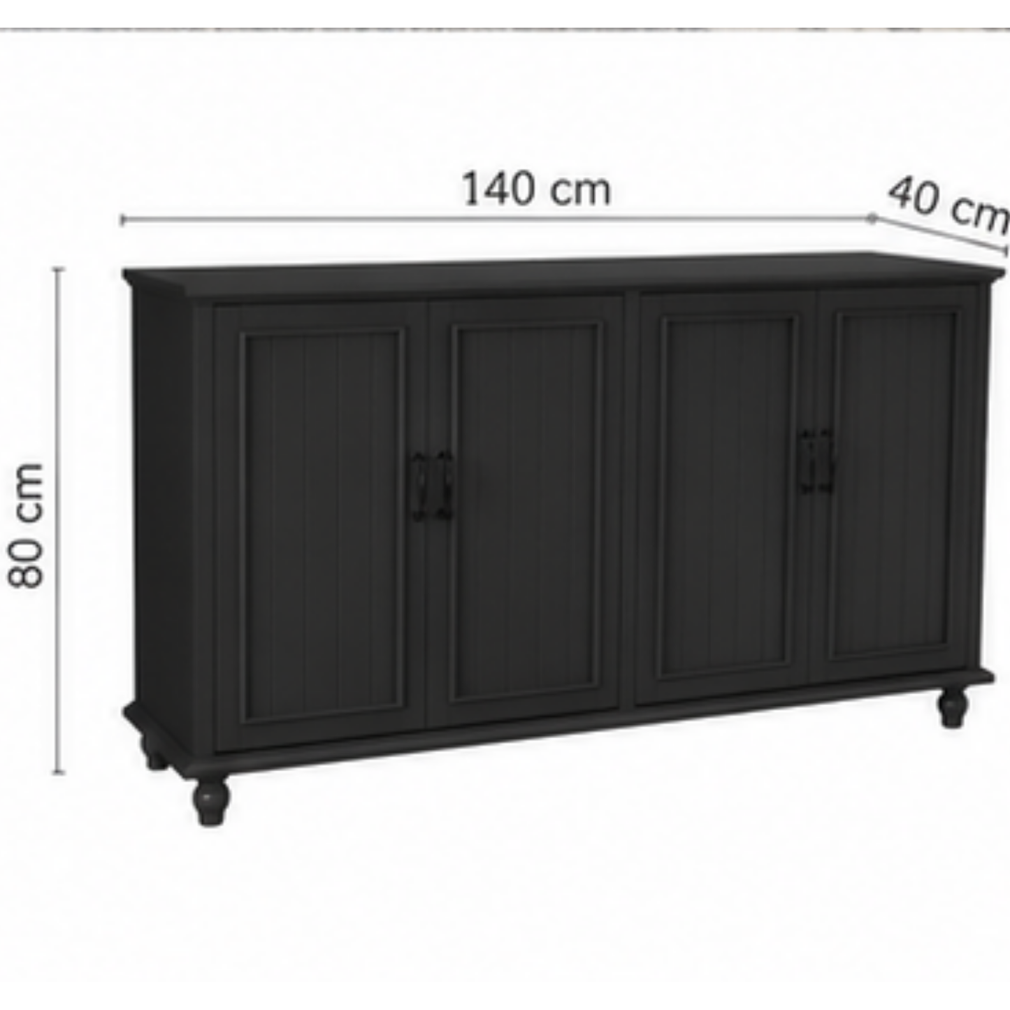 Hudson Charcoal Sideboard
