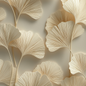 Ivory Ginkgo Elegance Wall Mural