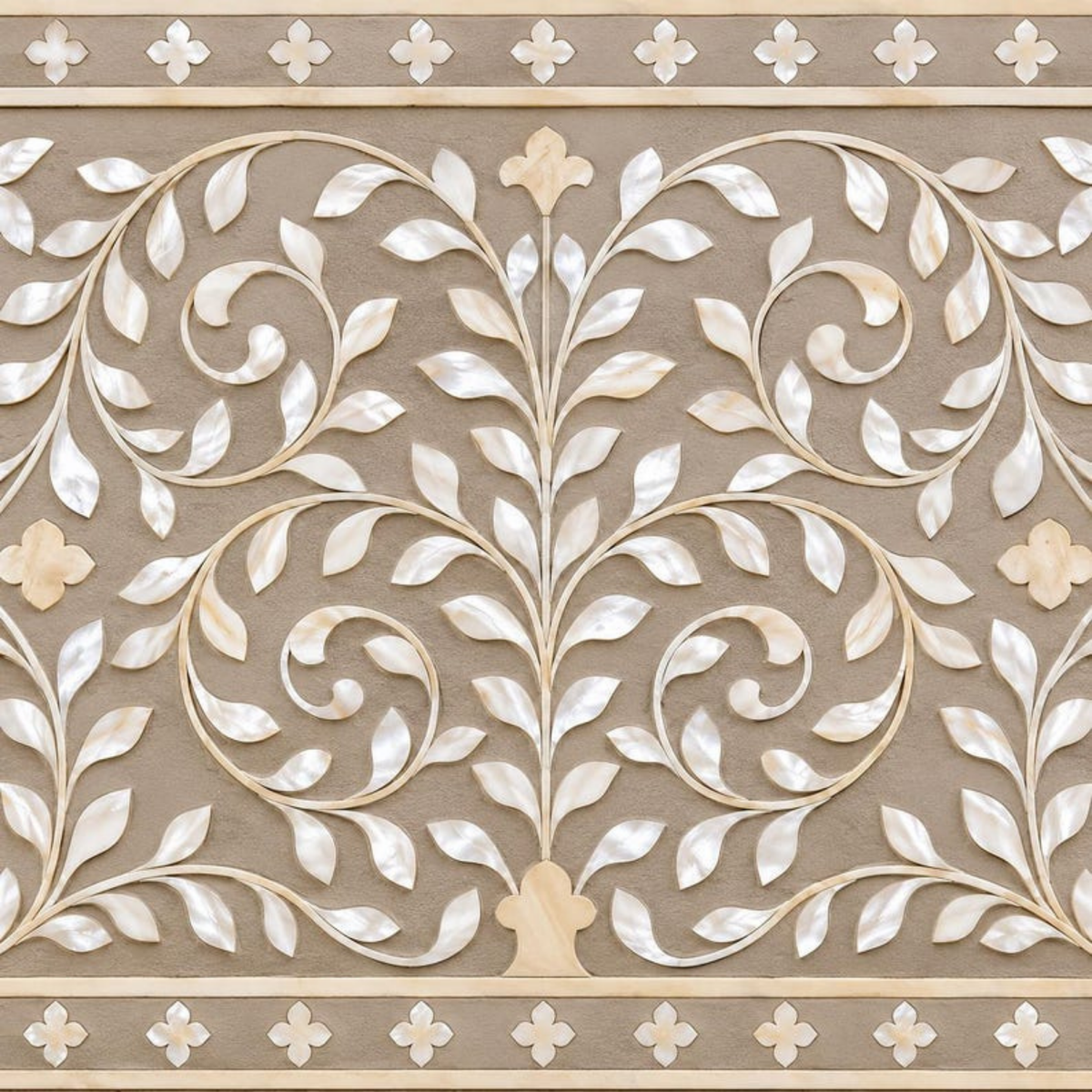 Ivory Bloom Bone Inlay 3-Drawer Chest