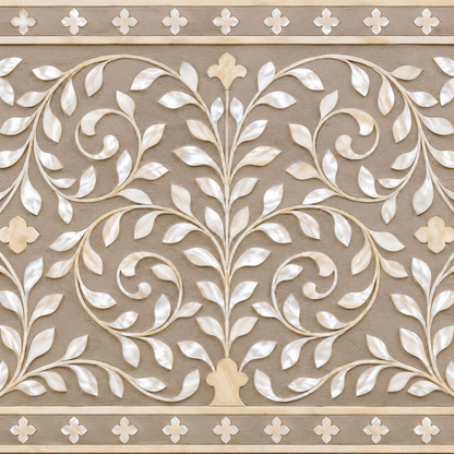 Ivory Bloom Bone Inlay 3-Drawer Chest