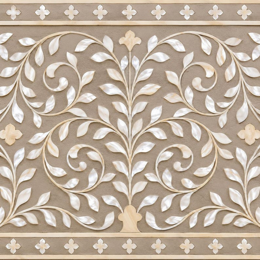 Ivory Bloom Bone Inlay 3-Drawer Chest