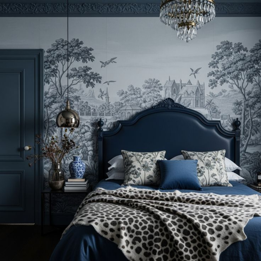 Midnight Manor Toile Wallpaper