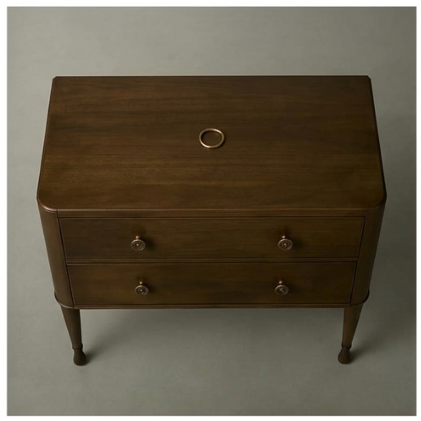 Heritage Walnut Two-Drawer Nightstand