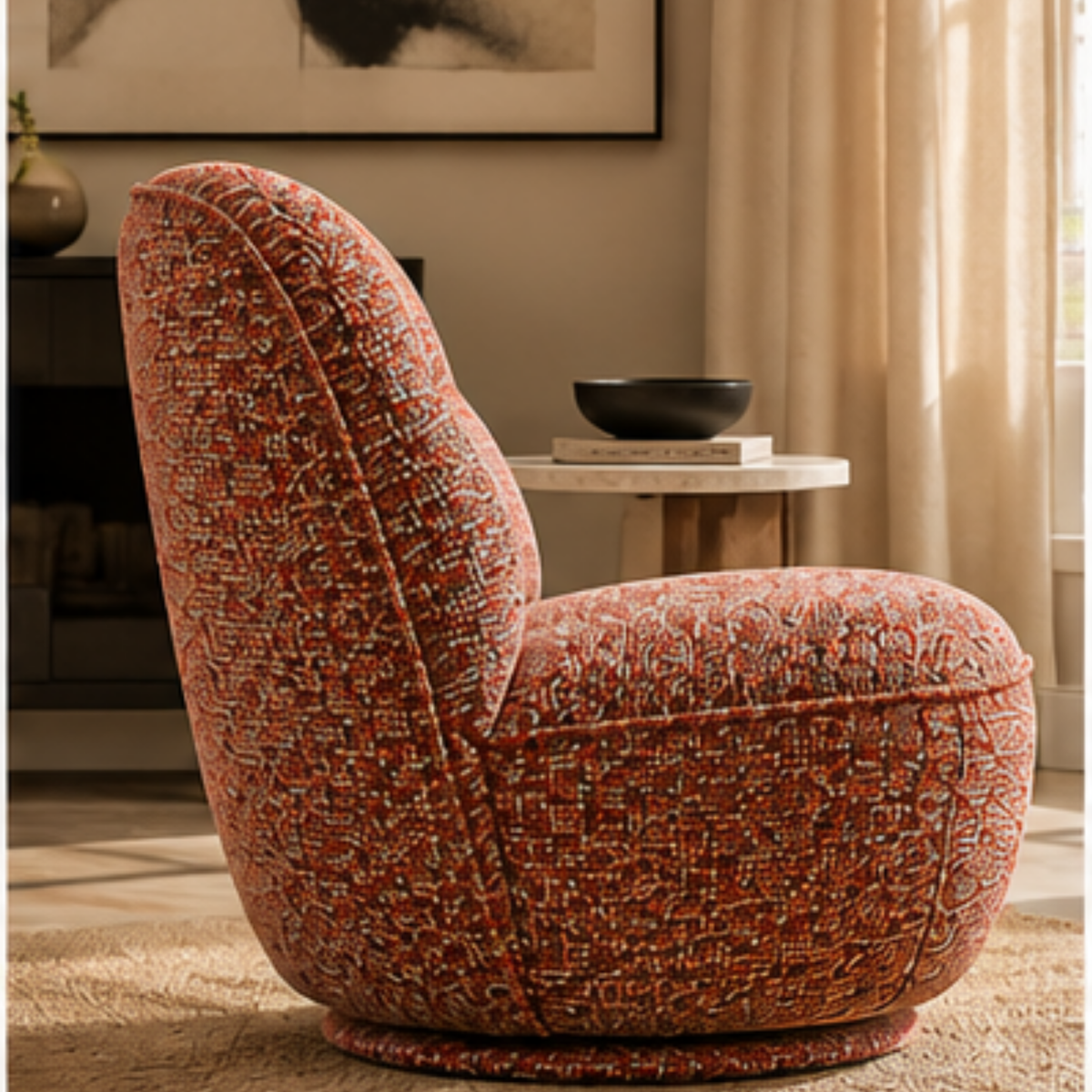 Cloud Bouclé Barrel Chair