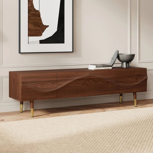 Walnut Wave Media Console
