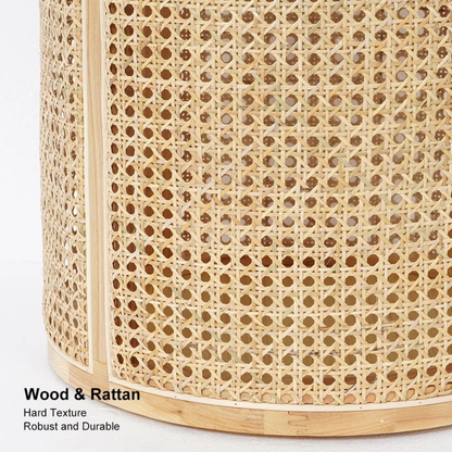 Luna Rattan Storage Side Table