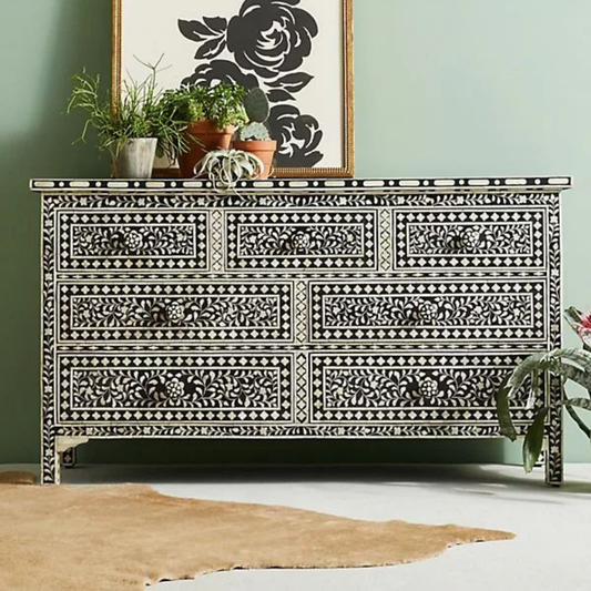 Heritage Floral Bone Inlay Dresser