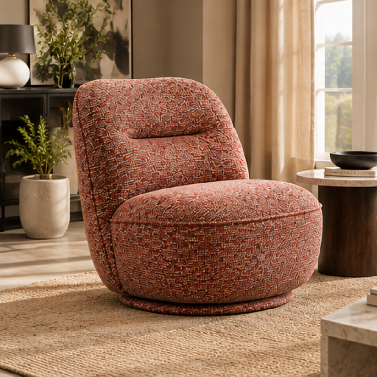 Cloud Bouclé Barrel Chair