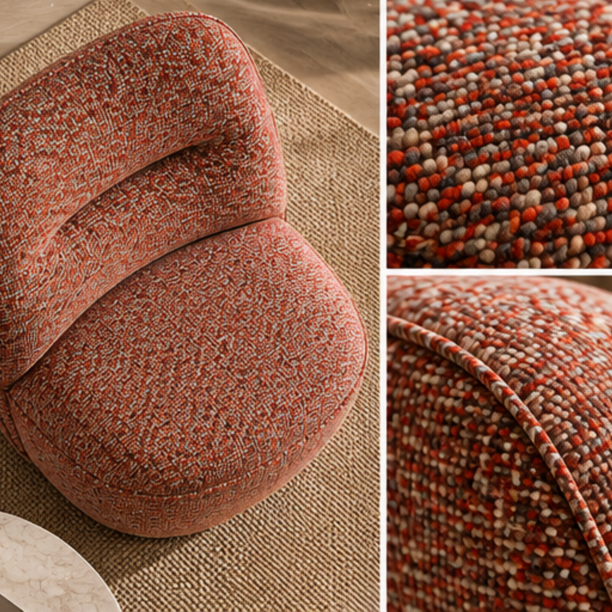Cloud Bouclé Barrel Chair