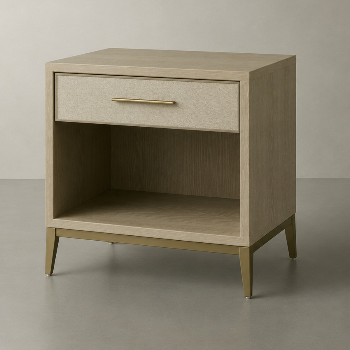 Modern Open-Shelf Nightstand