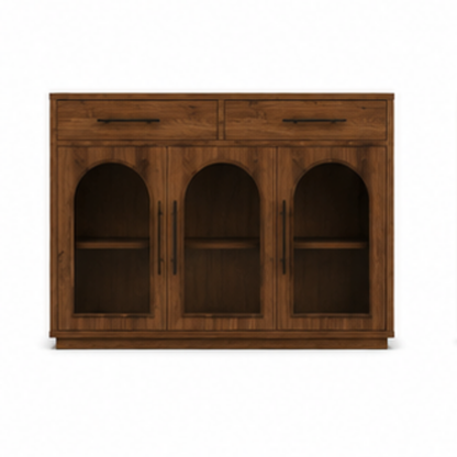 Arched Glass Sideboard Cabinet