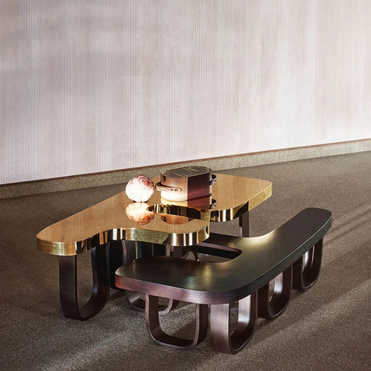 Modern Sculptural Coffee Table Set