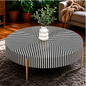 Optica Stripe Round Coffee Table