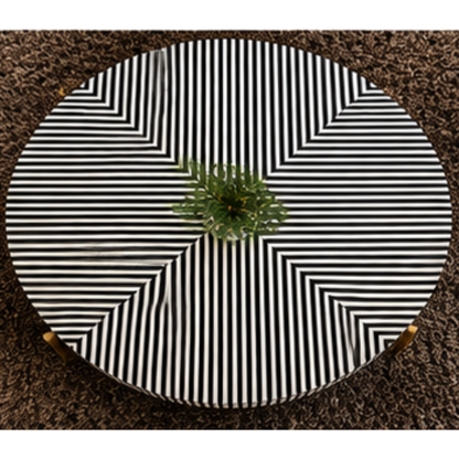 Optica Stripe Round Coffee Table