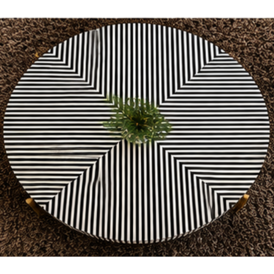 Optica Stripe Round Coffee Table
