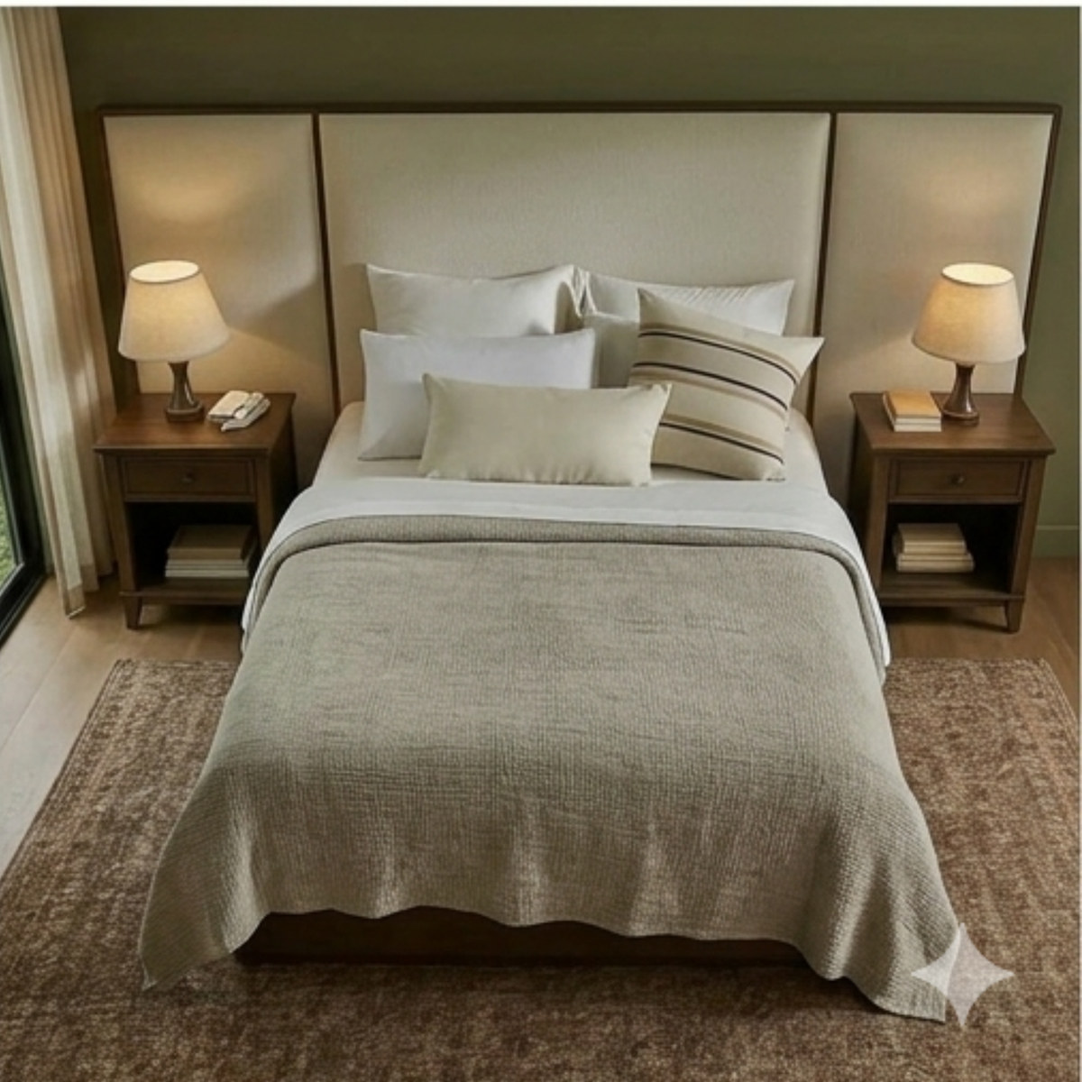 Contemporary Panel Upholstered Bed