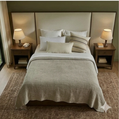 Contemporary Panel Upholstered Bed