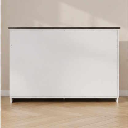 Harper Glass Kitchen Buffet Cabinet