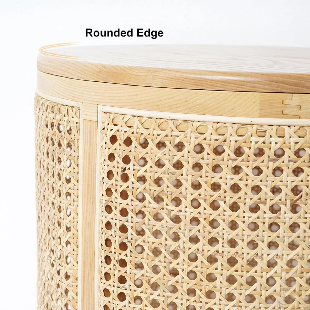 Luna Rattan Storage Side Table