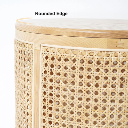 Luna Rattan Storage Side Table