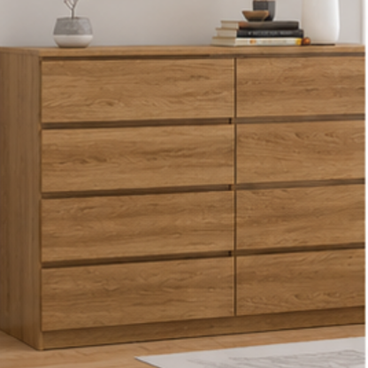 Nordic Oak 8-Drawer Dresser