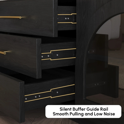Modern Black TV Stand with Ample Storage