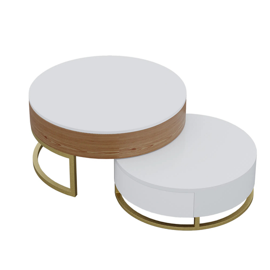 Modern Lift-Top Nesting Coffee Table Set