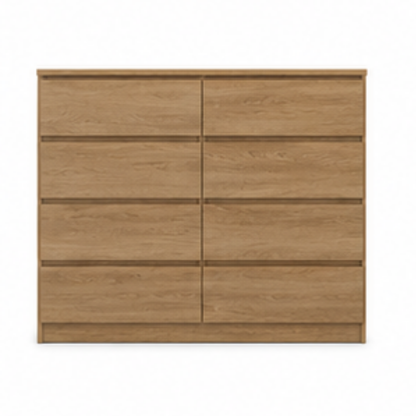 Nordic Oak 8-Drawer Dresser