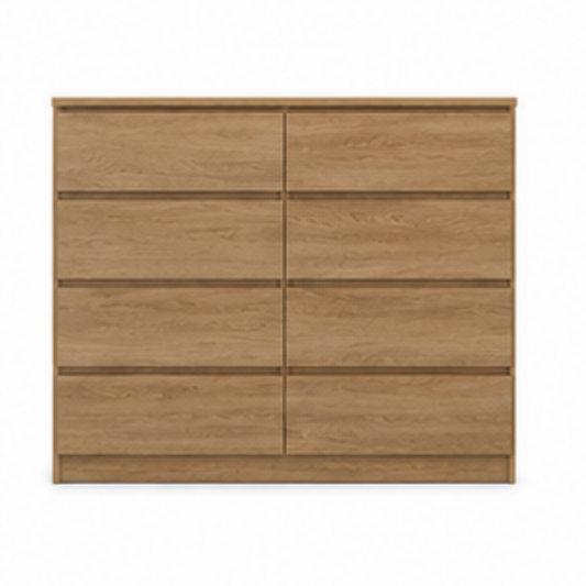 Nordic Oak 8-Drawer Dresser