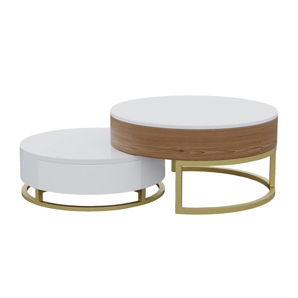 Modern Lift-Top Nesting Coffee Table Set