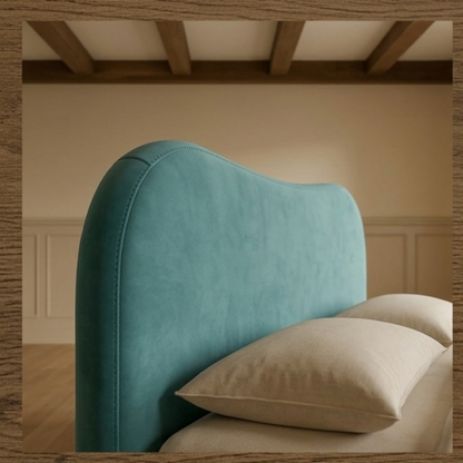 Curved Upholstered Platform Bed