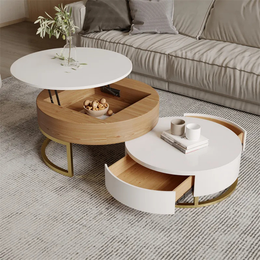 Modern Lift-Top Nesting Coffee Table Set