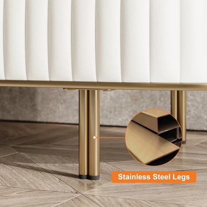 Modern Round Nightstand with Storage