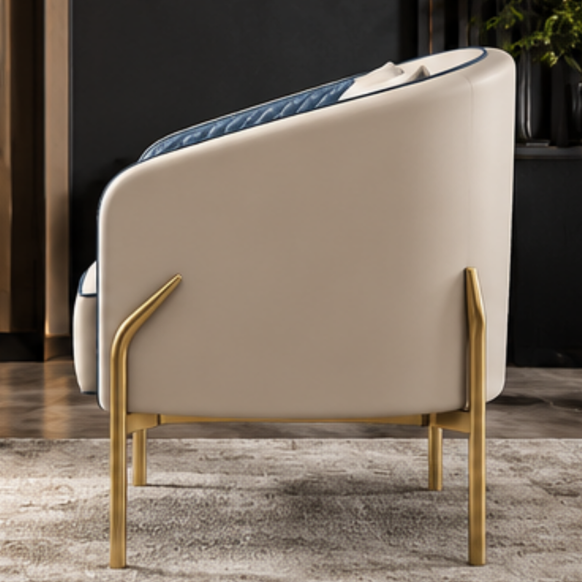 Aria Gold-Base Lounge Chair