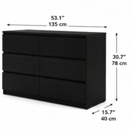 Noir 6-Drawer Dresser