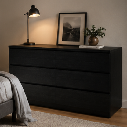 Noir 6-Drawer Dresser