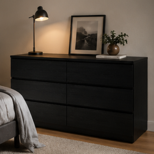 Noir 6-Drawer Dresser