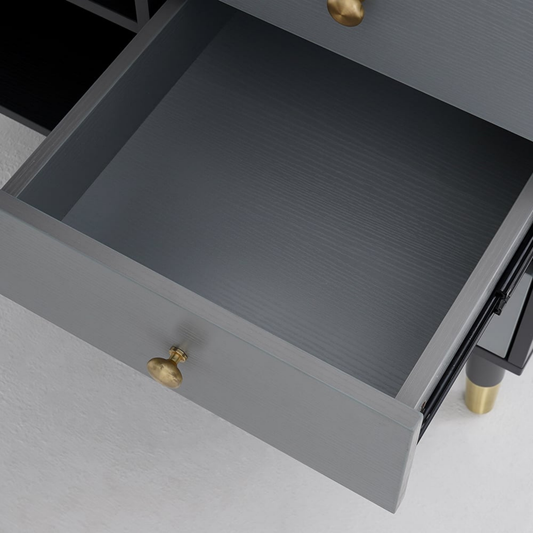 Ultic 47" L-Shaped Gray Rotating Desk with Storage