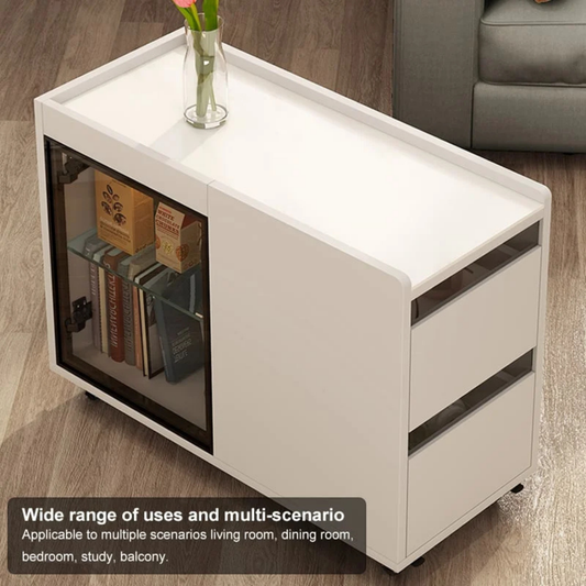 Modern Rolling Storage Side Table
