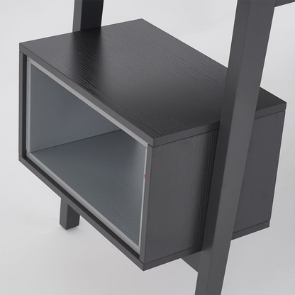 Ultic 47" L-Shaped Gray Rotating Desk with Storage