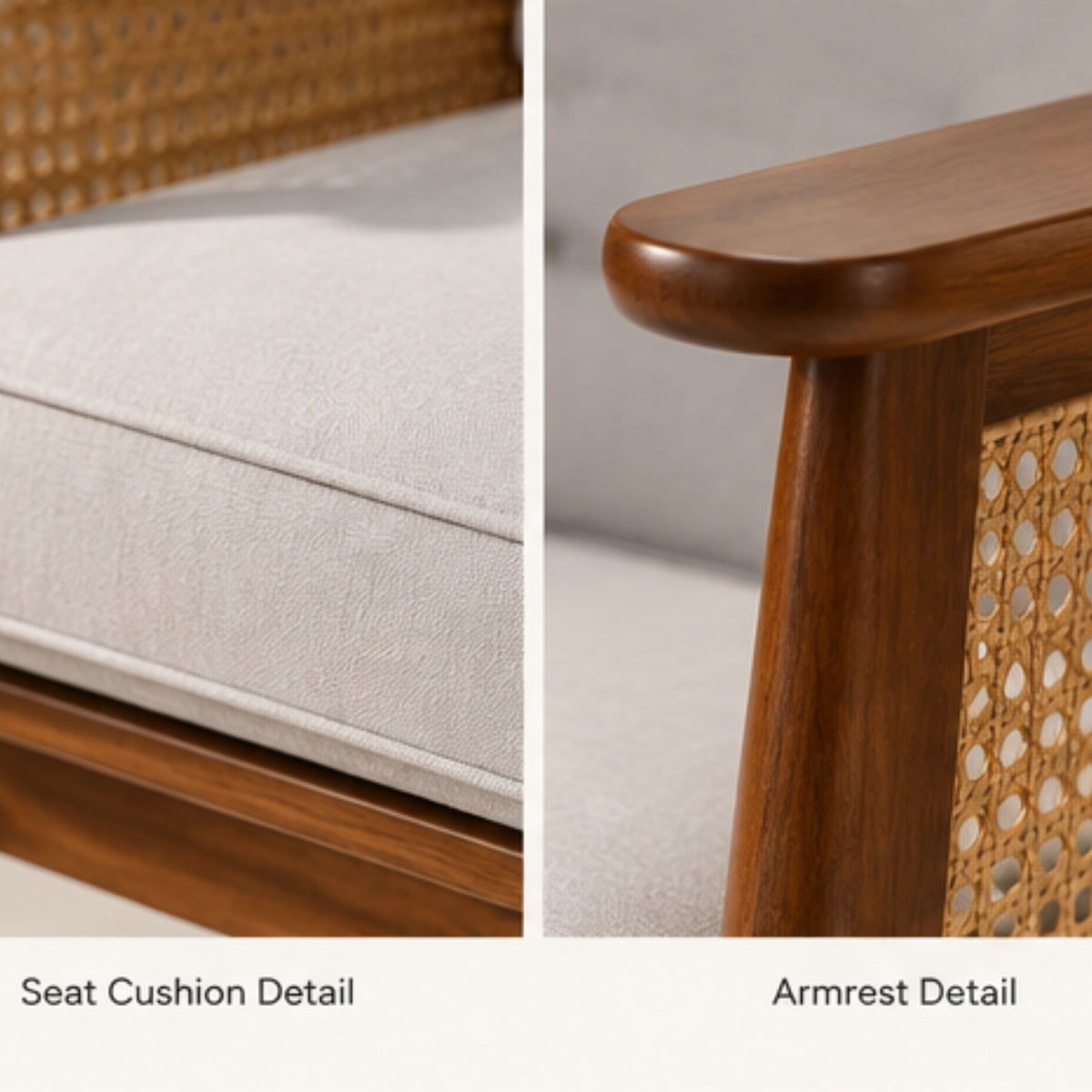 Cane & Walnut Heritage Lounge Chair
