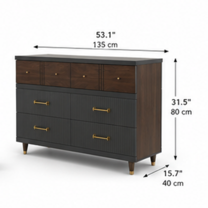 Noir Ridge 8-Drawer Dresser