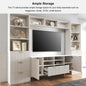 Modern Entertainment Center with Storage Shelves