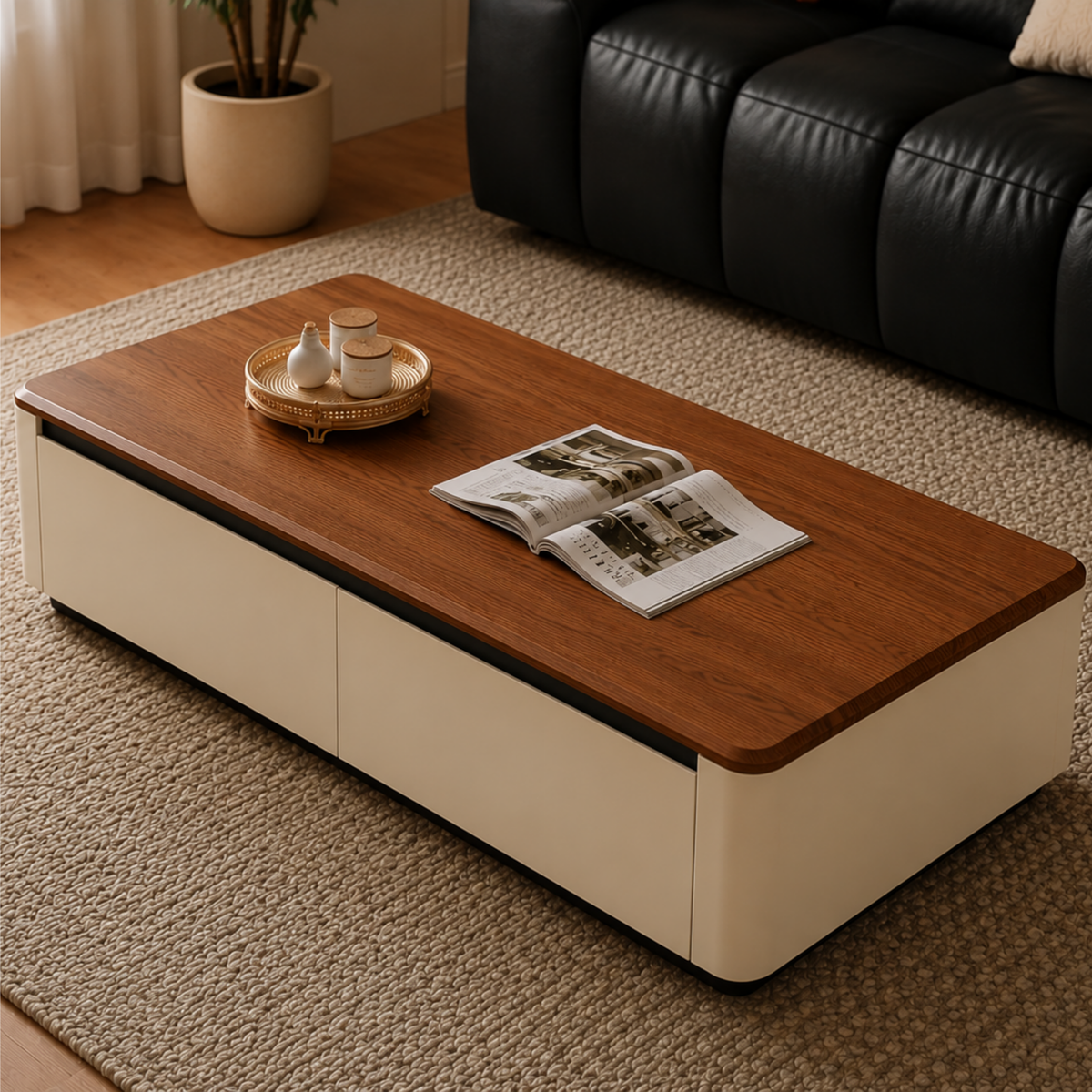 Modern Minimalist Storage Coffee Table