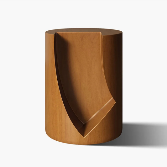 Modern Round Accent Table with Open Book Storage