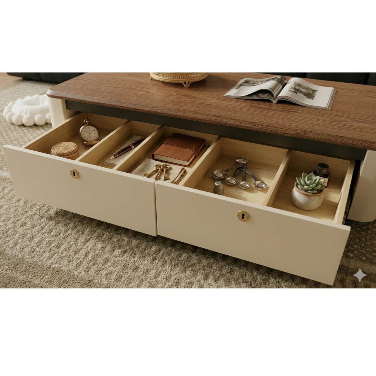 Modern Minimalist Storage Coffee Table
