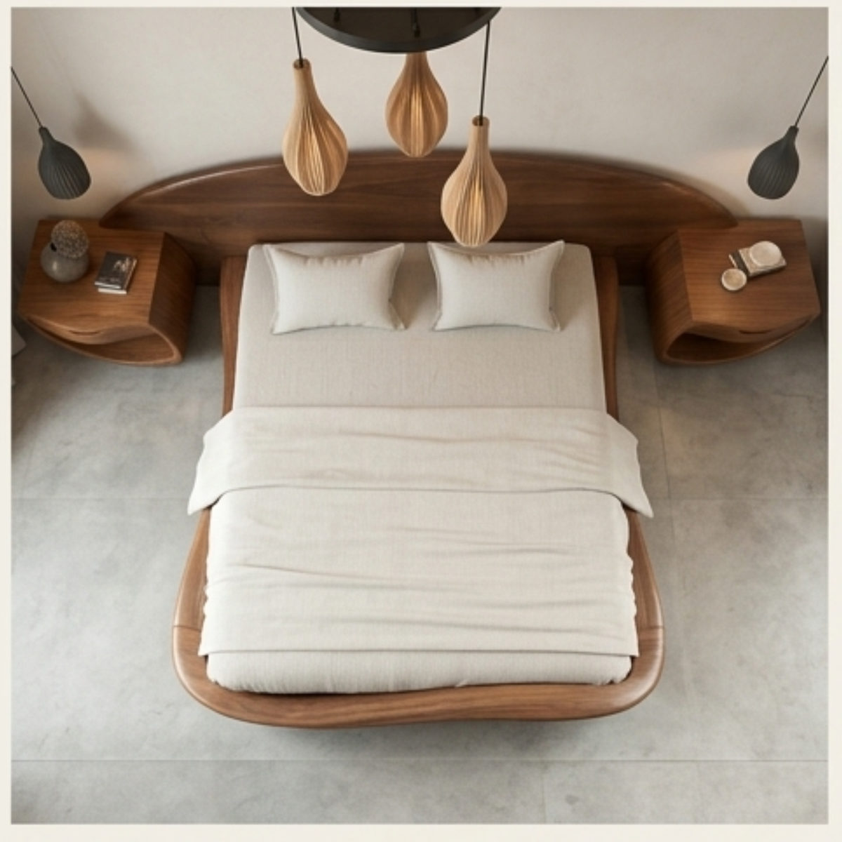 Aurora Curve Platform Bed